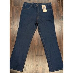 New Vintage Levi Strauss 614 Jeans Mens 36x30 Straight Dark Blue‎ Denim Made USA